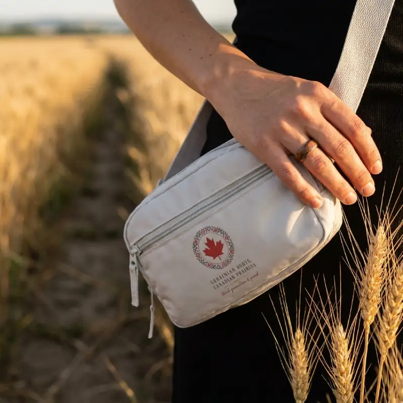 Ukrainian Roots Canadian Prairies design Belt Bag