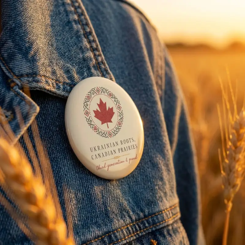 Ukrainian Roots Canadian Prairies design Pin