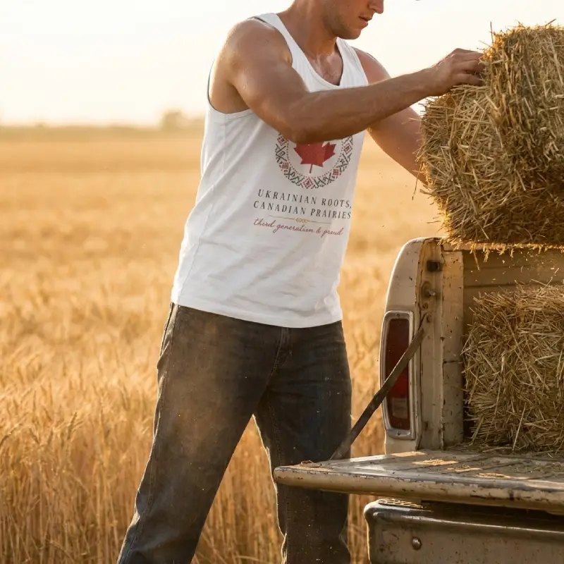 Ukrainian Roots Canadian Prairies design Tank Top